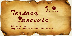 Teodora Muačević vizit kartica
